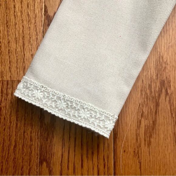 AliceLulu Fit & Flare 3/4 Sleeves Tan Crepe Solid Dress Women’s Size S - Picture 5 of 8